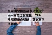 爱游戏体育-北京国安内部会议纪要流出——赛前远射贴柱，CBA季后赛使命明确，更衣室氛围转暖的简单介绍